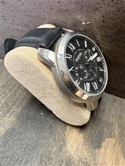 FOSSIL GRANT FS4812 Chronograph Black Dial Black Leather Strap Men’s Watch